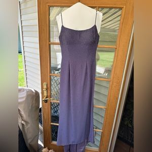 Landa sequin purple gown with shawl